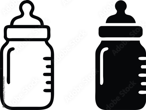 Baby botle icon vector set. Kids toysillustration sign collection. child symbol or logo.
