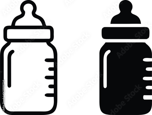 Baby botle icon vector set. Kids toysillustration sign collection. child symbol or logo.
