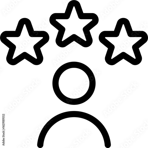 A professional collection of review and feedback icons featuring star ratings, thumbs up/down, user testimonials, customer satisfaction, and comment bubbles. Perfect for showcasing online reviews, pro