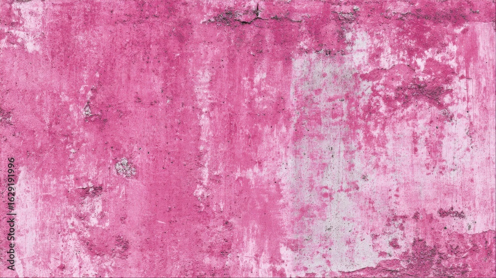 Obraz premium A brightly colored pink wall displays unique textures and patterns, reflecting light differently with subtle variations. This urban setting exudes a creative, modern aesthetic, perfect for street art.