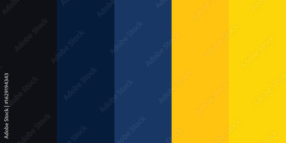 Fototapeta premium Dark Blue Yellow Vertical Stripes Seamless Vector Background. Bold Minimal Abstract Art 