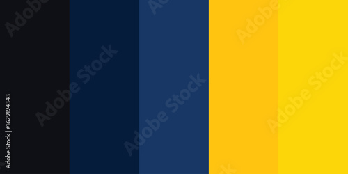 Dark Blue Yellow Vertical Stripes Seamless Vector Background. Bold Minimal Abstract Art 