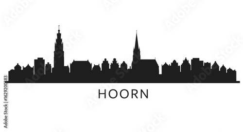 Hoorn Skyline Netherlands silhouette.