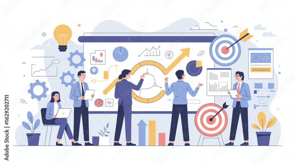 Fototapeta premium vector illustration of business people