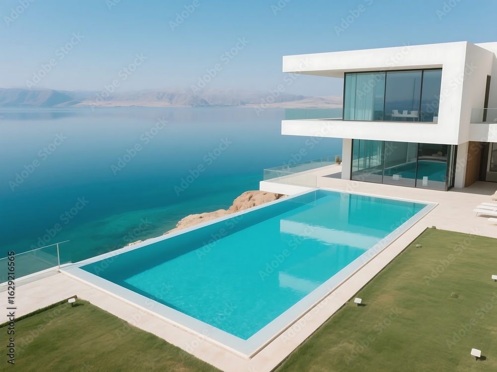 Fototapeta premium Cool Pool Overlooking the Dead Sea