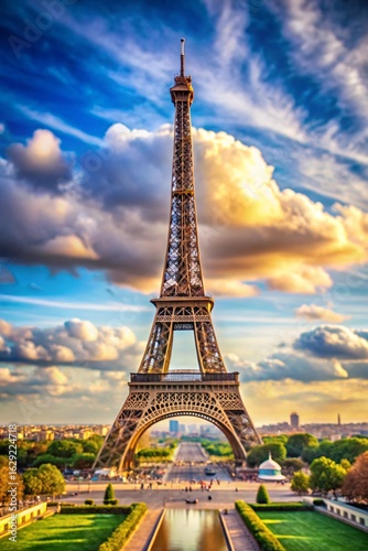 Discover the Enchanting Miniature Travel Experiences of the Eiffel Tower and Parisian Landscapes Under a Breathtaking Sky