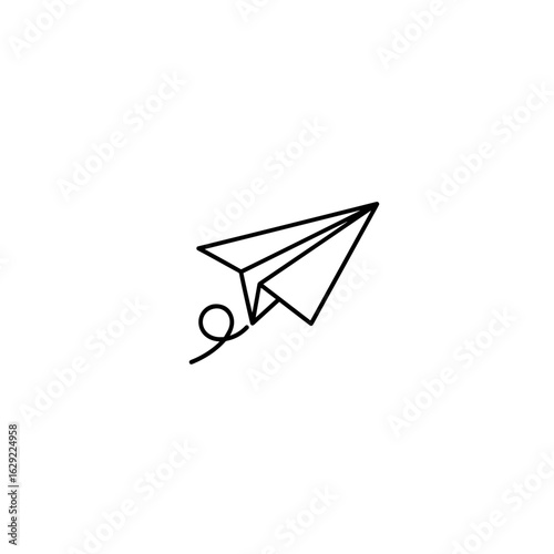 A creative and abstract logo icon of a paper plane forming an infinity symbol in flight, representing freedom and continuity.