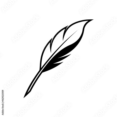 feather quill icon vector