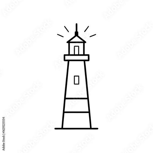 lighthouse beacon icon vector
