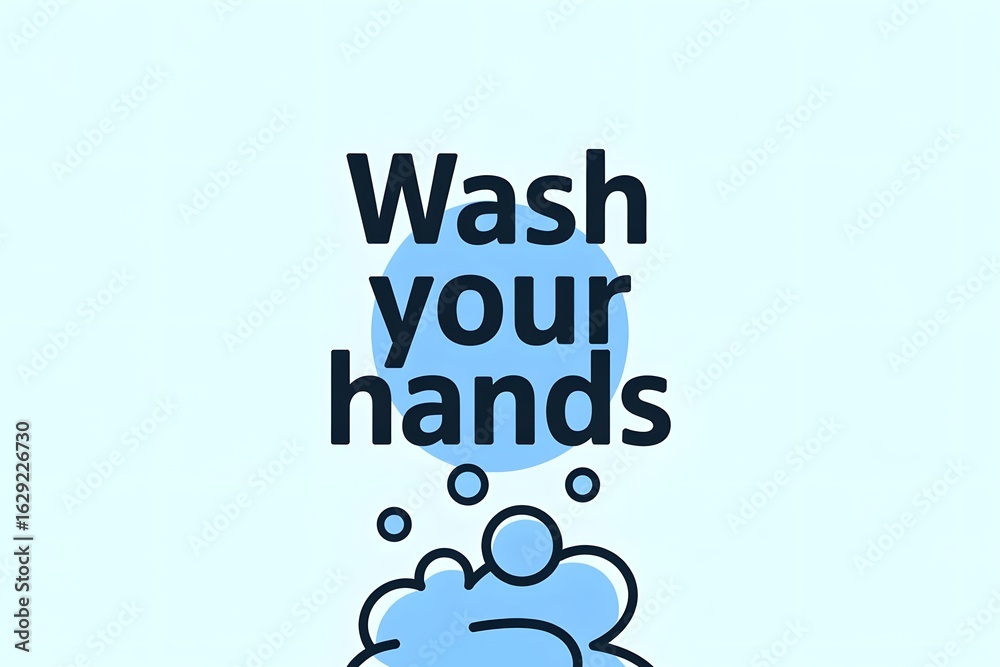 Fototapeta premium washing hands sign icon vetor design illustration isolated white background