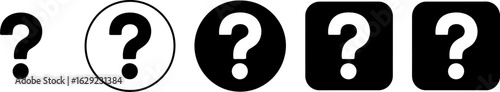 Question mark icons vector set faq help support assistance