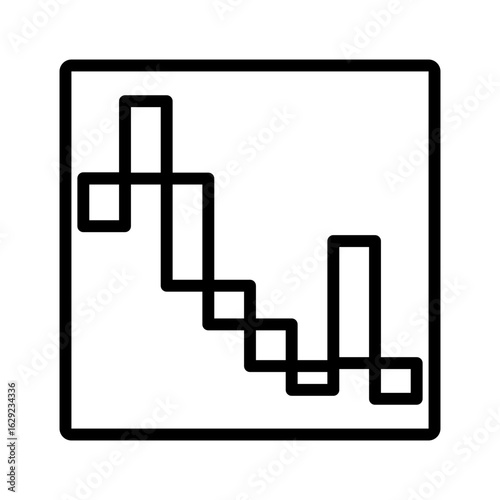 Vector black line icon for Line break