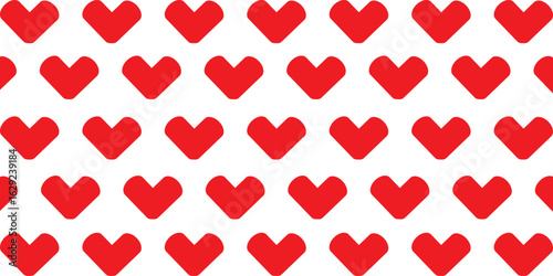 A red heart pattern on a white background, commonly associated with Valentine's Day or Valentine's Day.