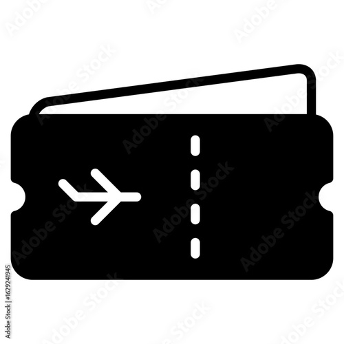 Boarding Pass mixed color icon