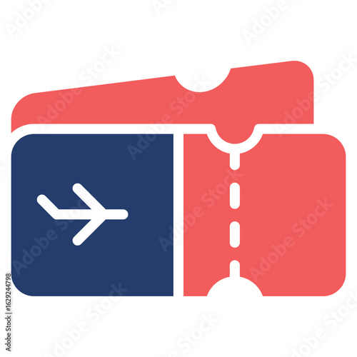 Ticket solid color icon