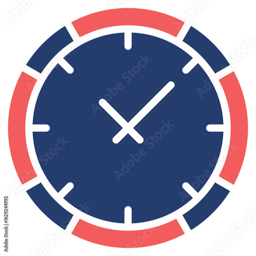 Clock solid color icon