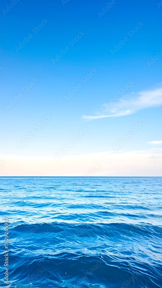 Obraz premium Calm ocean meeting a clear sky