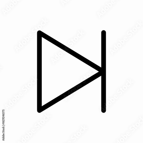skip next forward icon vector sign