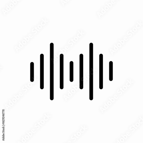 sound wave audio icon vector sign