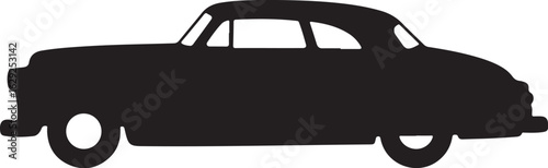 Silhouette Collection of Classic Vintage Cars" vector