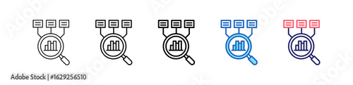Classification Icon In 5 Different Styles Set Collection.   