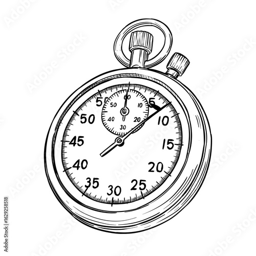stopwatch vector hand drawn illustration
