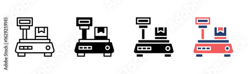 Luggage Scale icon sheet multiple style collection