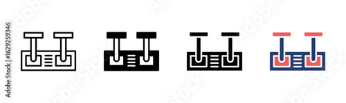 Control Lever icon sheet multiple style collection