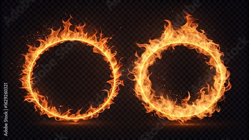 Blazing hot number eight and fiery letter o in a glowing font