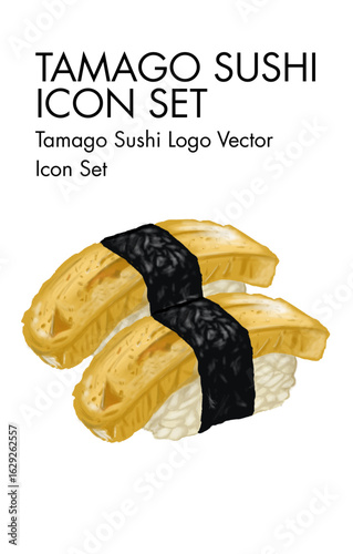 Tamagoyaki Susi logo vector Icon set