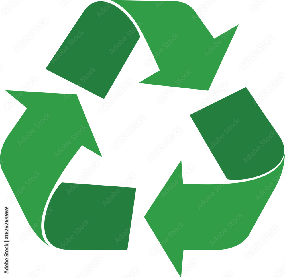 Obraz premium Recycling symbol flat icon