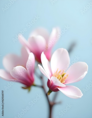 Vibrant Magnolia Flowers Close-Up Shot Wedding or Decor Background