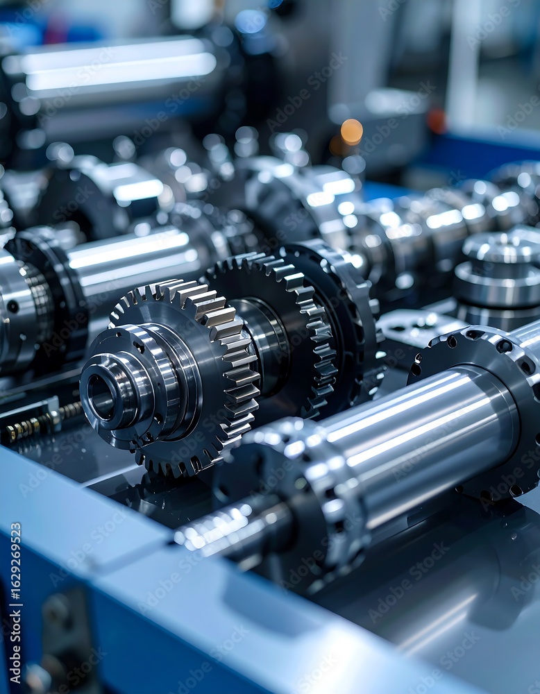 Naklejka premium Close-up machine parts