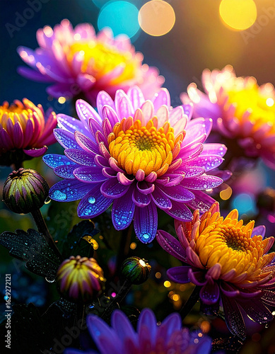 Autumn flower background, beautiful chrysanthemum flower design background - 가을 꽃 배경, 아름다운 국화 꽃 디자인 배경