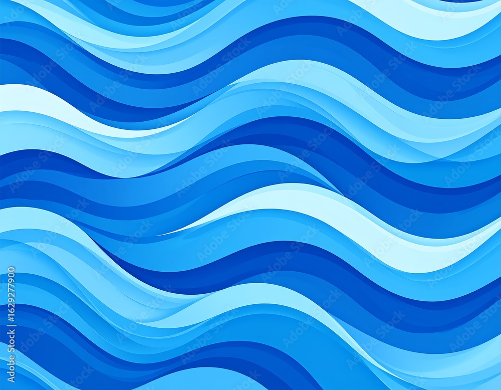 Fototapeta premium Abstract wavy pattern in shades of blue