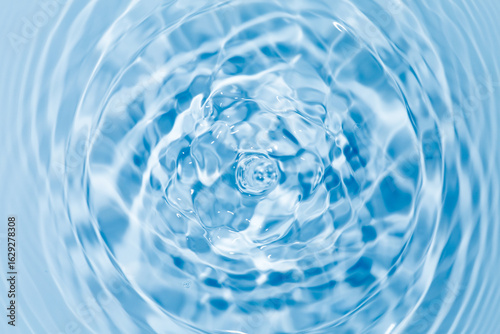 水面に落ちる水滴.