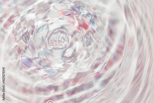 水面に落ちる水滴.