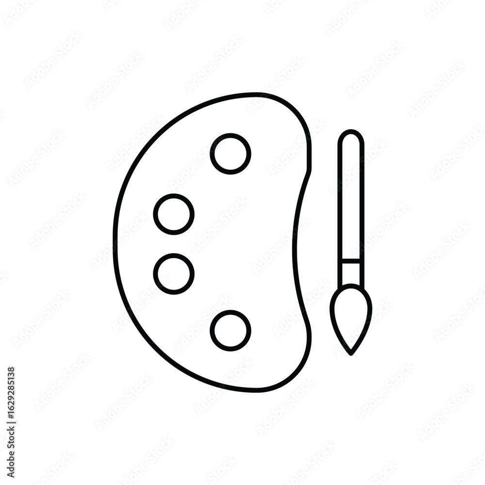 School supplies icon design with outline style School supplies icon design with outline style