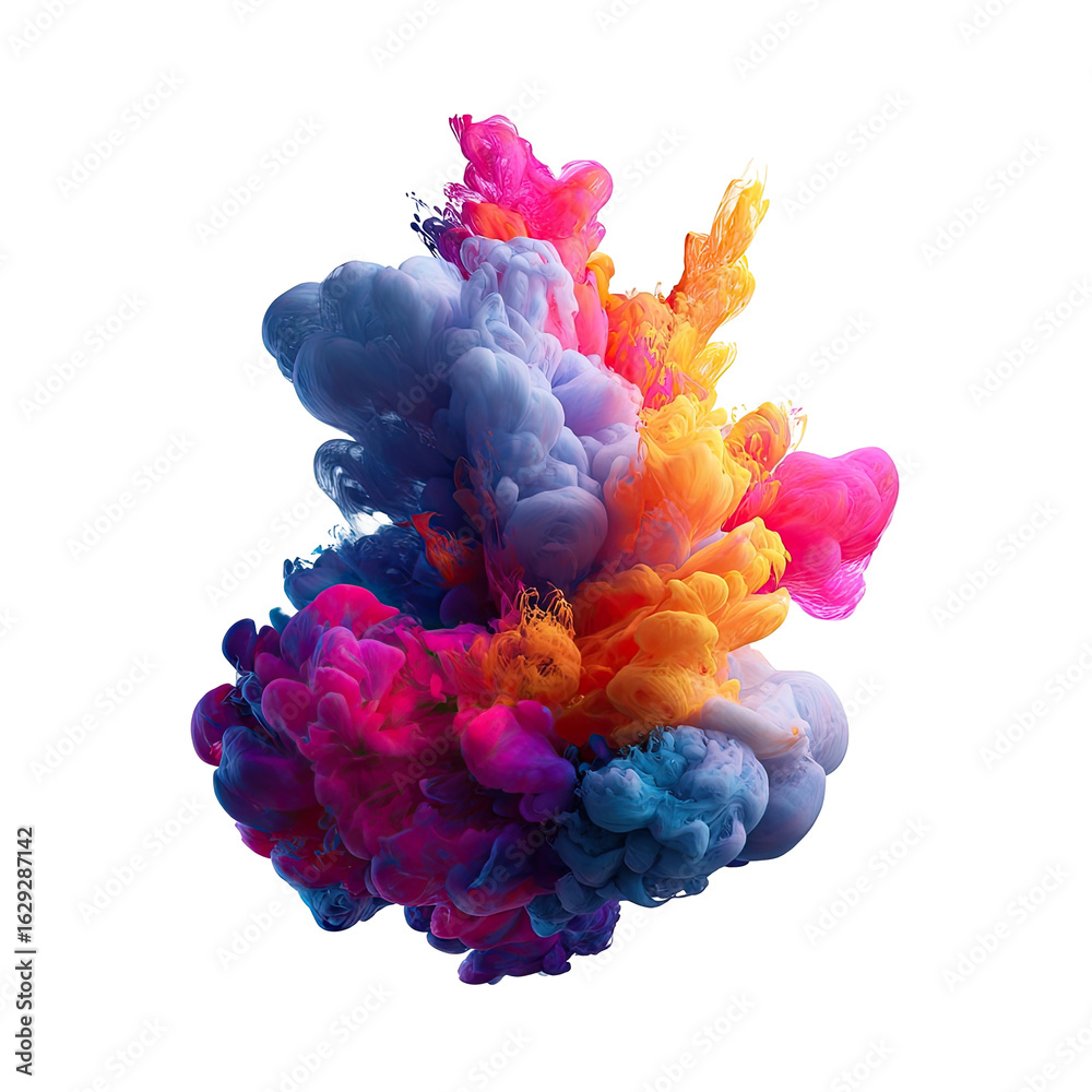 Obraz premium Abstract explosion of swirling, vibrant colors (3)