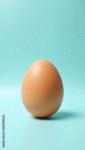Wallpaper Mural "Single brown egg standing upright on soft blue background, natural light, clean minimal aesthetic, isolated food concept"

 Torontodigital.ca