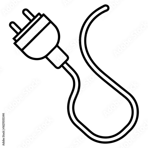 power strip icon one line art