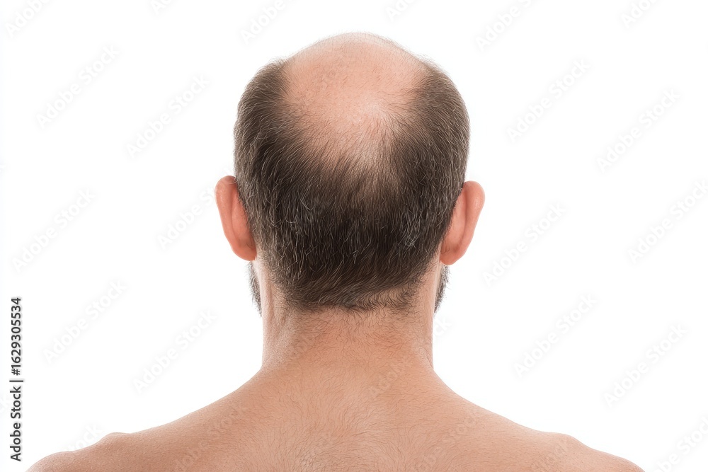 Obraz premium Bald man's head from the rear