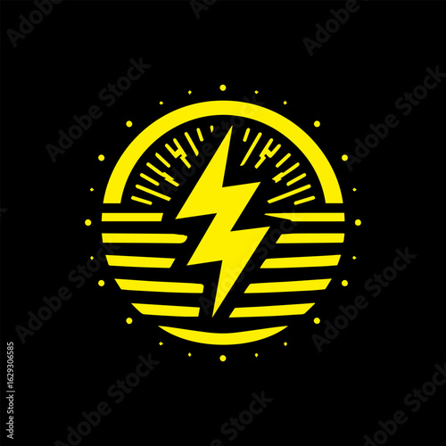 Yellow Lightning Bolt-06.eps