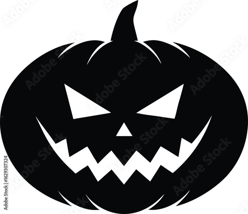 jack o lantern silhouette vector clipart halloween pumpkin design spooky fall decoration art