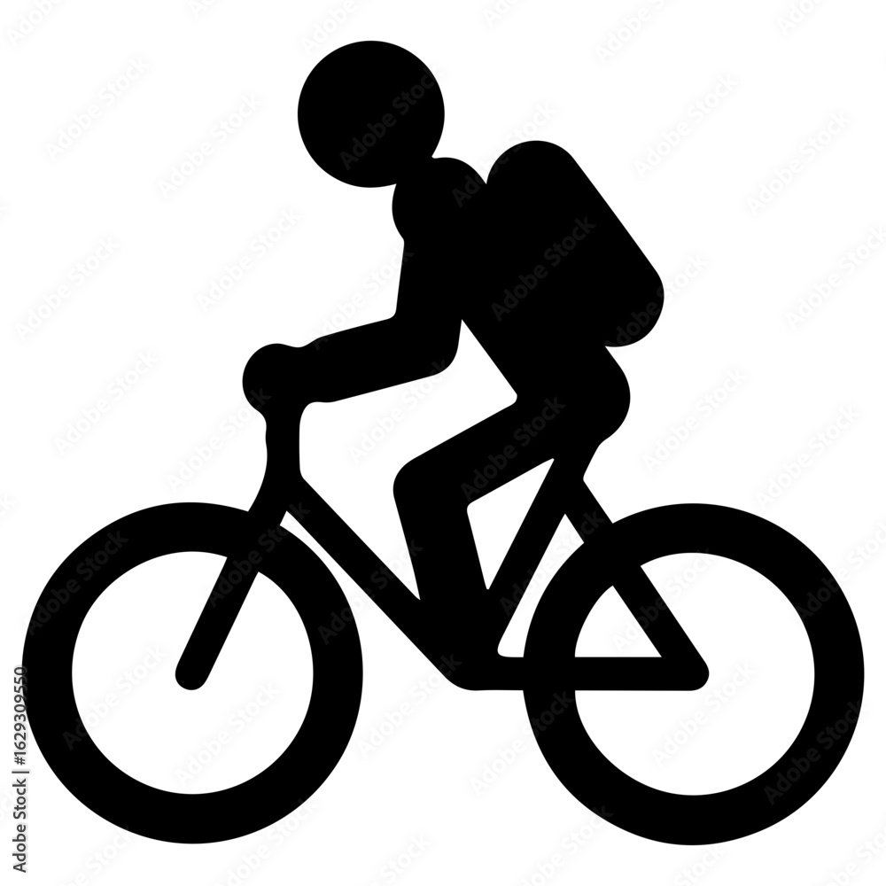 Fototapeta premium bicycle black icon