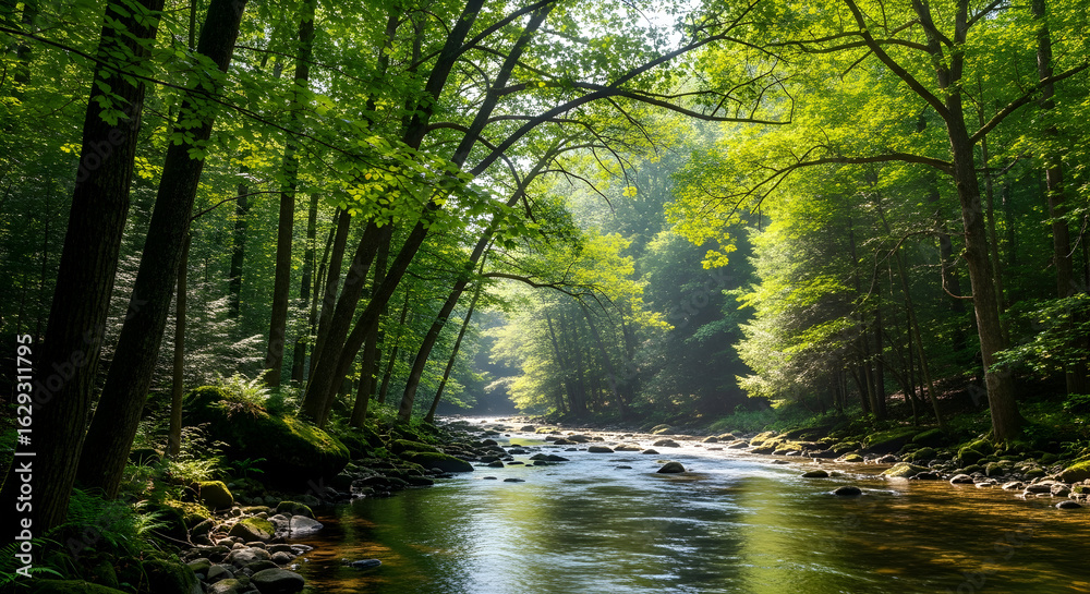 Obraz premium river in the forest