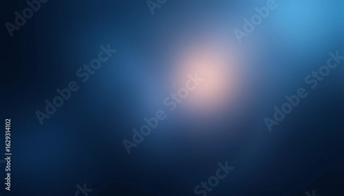 A soft abstract blue gradient background with glowing light effect in the center. Perfect for modern technology themes, presentation design, and website UI. High resolution, minimal and elegant atmosp