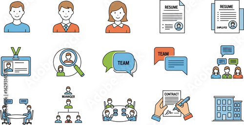 set of business icons