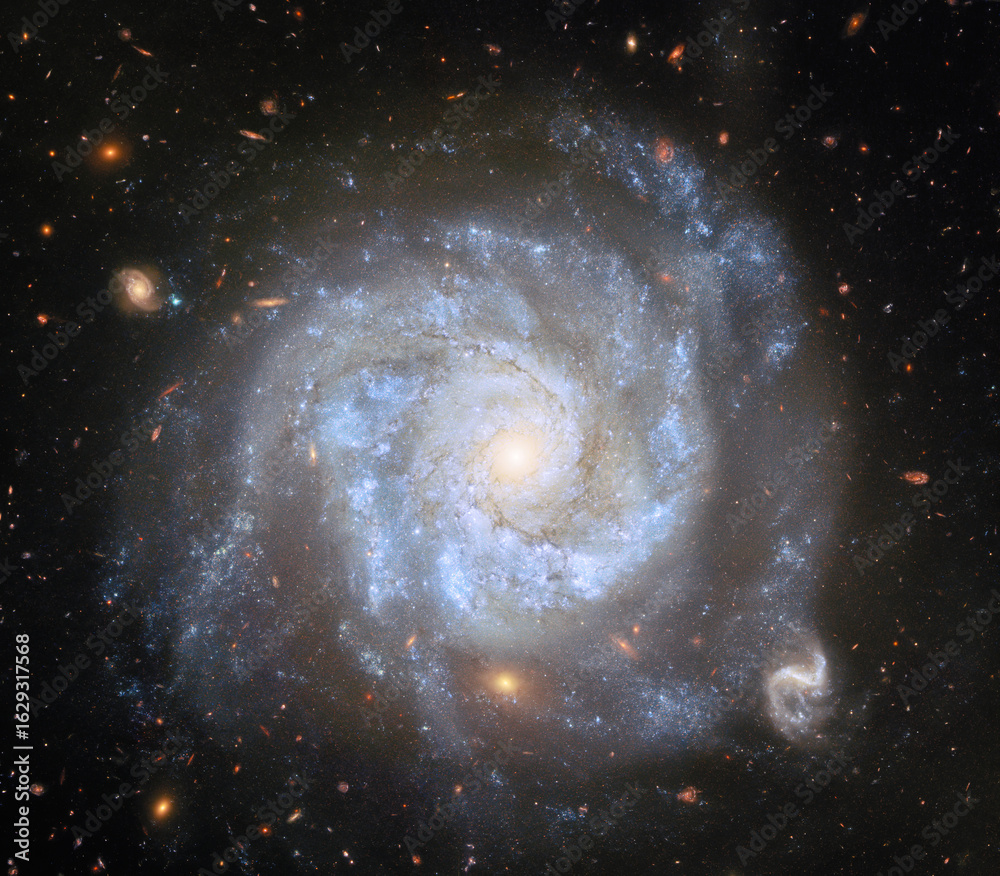 Fototapeta premium Spiral galaxy NGC 1309 in Eridanus constellation.