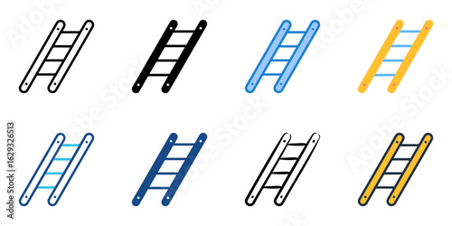 Ladder icon set multiple style collection 
